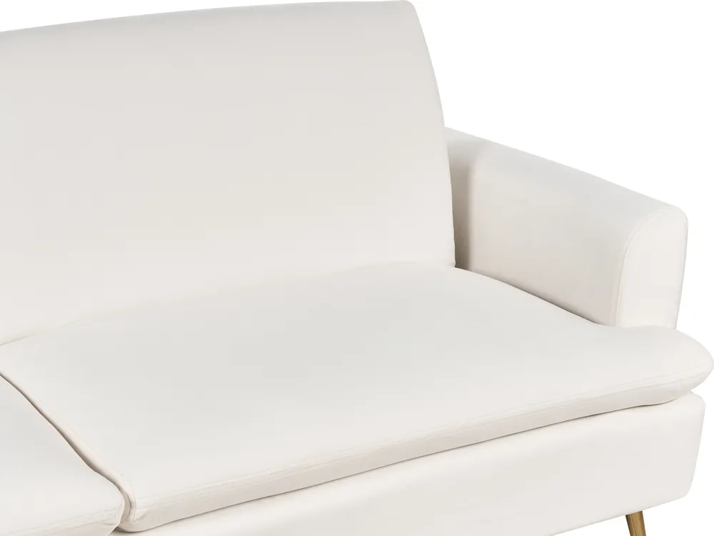 Sofa Bed 3 Seater VETTRE Velvet Off-White_880930