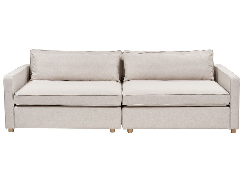 Sofá 3 plazas VINSTRA Tela Beige claro