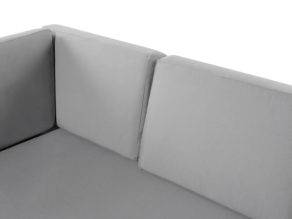 Garden Corner Sofa with Table 6 Seater CASTELLA Metal Grey Left Hand_555366