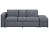Sofa Bed 3 Seater FALSTER with Storage Fabric Dark Grey