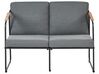 4 Seater Metal Garden Sofa Set Grey VEZZANA_931071