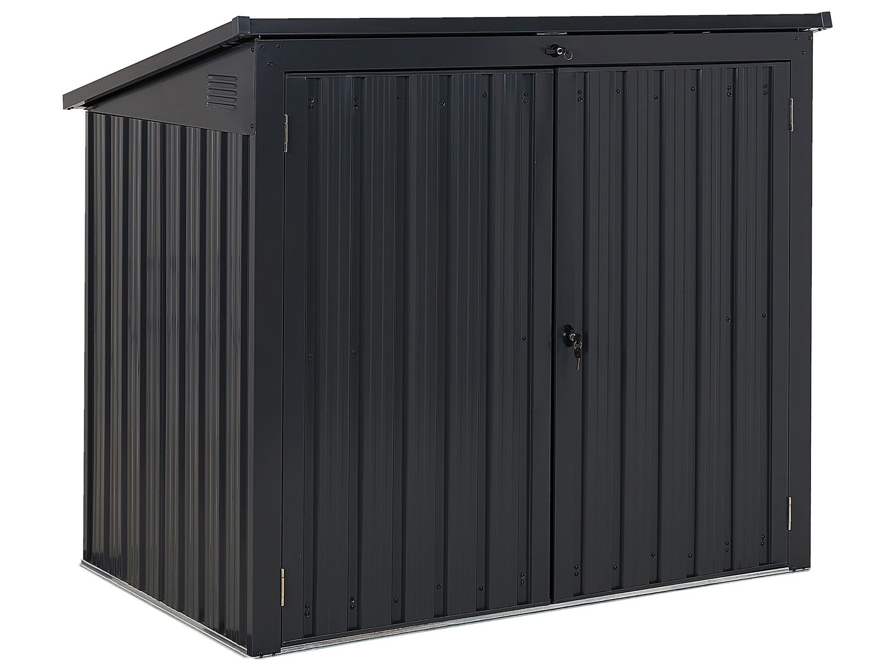 Steel Garden Storage Shed Graphite Grey MOENA_836033