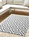 Outdoor Teppich grau 120 x 180 cm geometrisches Muster Kurzflor HAPUR_786065