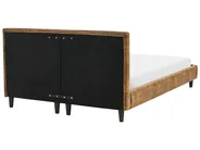 Bed Faux Leather FITOU 140 x 200 cm (EU Double) Brown_875876
