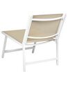 Set di 2 sedie da giardino con poggiapiedi beige e bianco MARCEDDI_928420