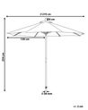 Garden Parasol ⌀ 2.7 m Light Beige TOSCANA_762055