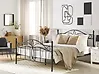 Bed Metal ANTLIA 140 x 200 cm (EU Double) Black