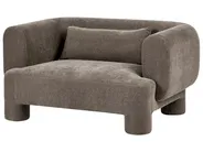 Living Room Set 6 Seater HOGBO Fabric Brown_1049944