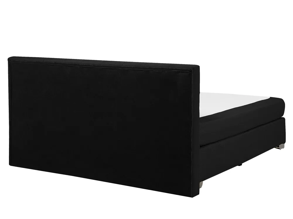 Divan Bed Fabric ADMIRAL 160 x 200 cm (EU King Size) Black_764255