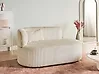 Left-Hand Chaise Longue VANVEY Corduroy Light Beige