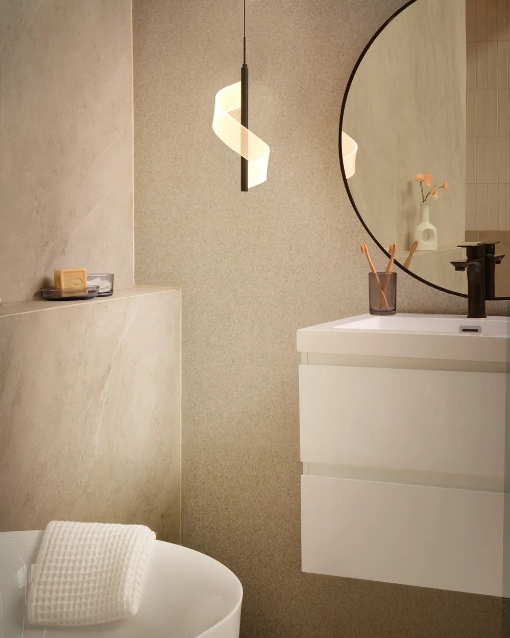 LED függőlámpa SARELA Fém Fekete