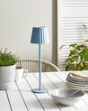 Metal Table Lamp Light Blue POMBEIRO_935308