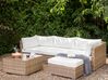 Left Hand 4 Seater PE Rattan Garden Modular Corner Sofa Set Natural SANO II_931945