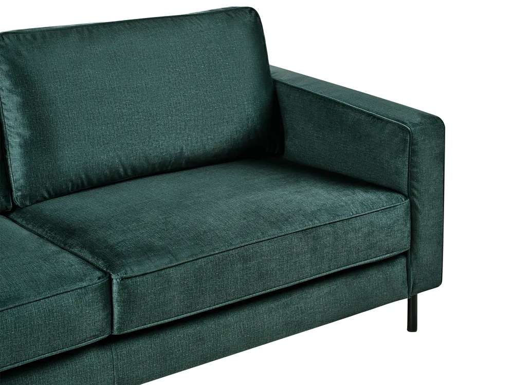 Sofa 3 Seater SAVALEN Velvet Dark Green_964550