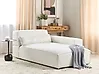Chaise longue izquierda HELLNAR Bouclé Blanco crema