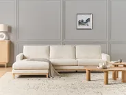 Corner Sofa 4 Seater SIGGARD Boucle White Right Hand_944492