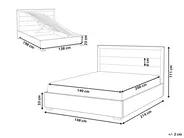 Ottoman Bed ROUEN Velvet Dark Grey 140 x 200 cm (EU Double)_843805