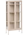 Glazen vitrinekast HARTY 80 cm Metaal Beige