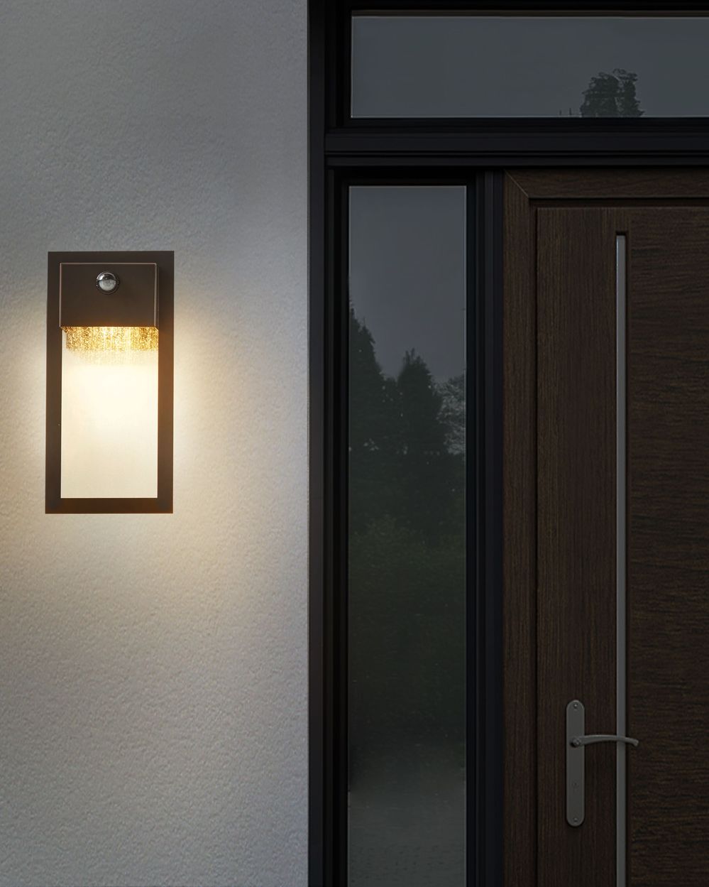 Lampe murale LED pour l'extérieur ELLIOT Avec détecteur de mouvement Noir