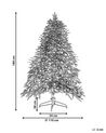Künstlicher Weihnachtsbaum mit LED Beleuchtung schneebedeckt 180 cm weiß MIETTE_832260