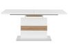 Mesa de comedor extensible blanco/madera clara 160/200 x 90 cm SANTANA_729323