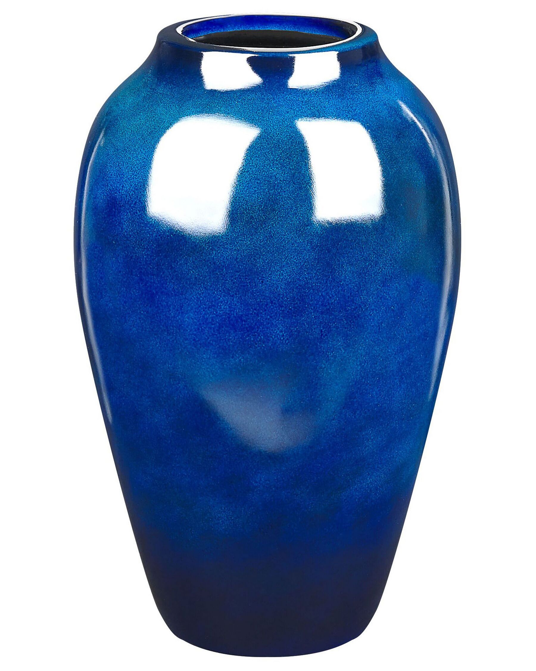 Terracotta Flower Vase 37 cm Blue OCANA_847860