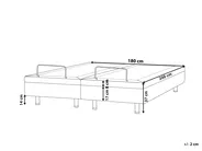 Adjustable Bed without Headboard Fabric DUKE 180 x 200 cm (EU Super King) Dark Grey_971057