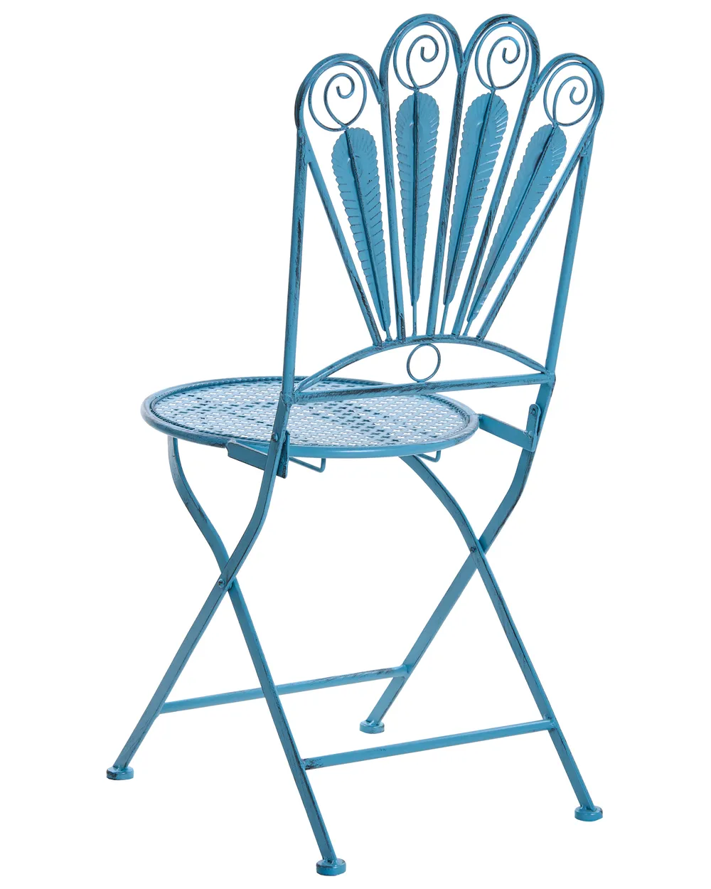 Set di 2 sedie da giardino PAVIA Pieghevole Metallo Blu_1046242