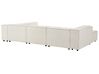 Left Hand 4 Seater Modular Jumbo Cord Corner Sofa Off-White APRICA_907800