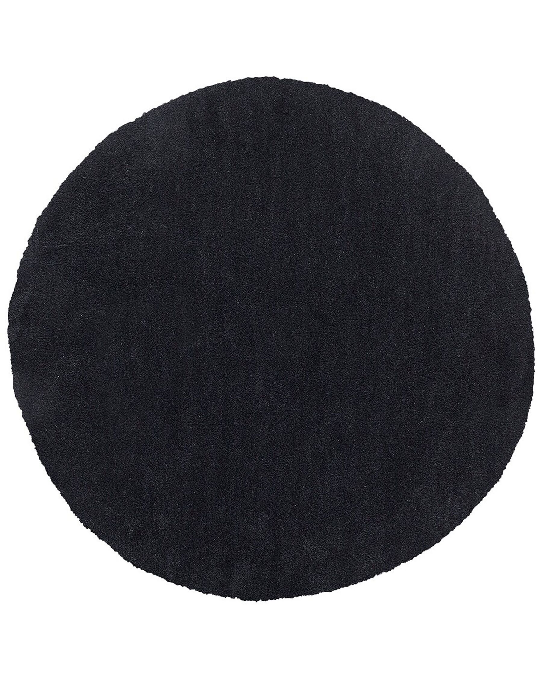 Tappeto shaggy nero tondo ⌀ 140 cm DEMRE_738105