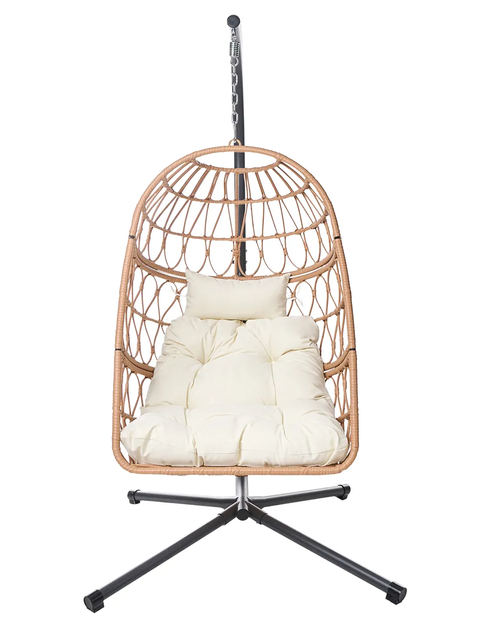 Hanging Chair with Stand MONTALCINO Metal Natural_1070421