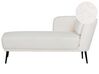 Chaise longue à droite en tissu bouclé blanc cassé ARTHEZE_930123