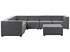 Garden Corner Sofa with Ottoman 7 Seater AREZZO Modular Grey Right Hand
