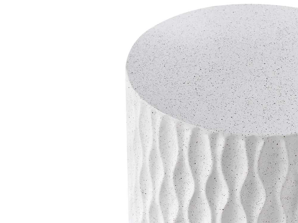 Side Table ANTELAO 37 cm 37 cm Terrazzo Effect White_995959