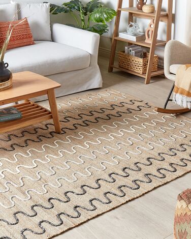 Jute Area Rug 140 x 200 cm Beige SOGUT 