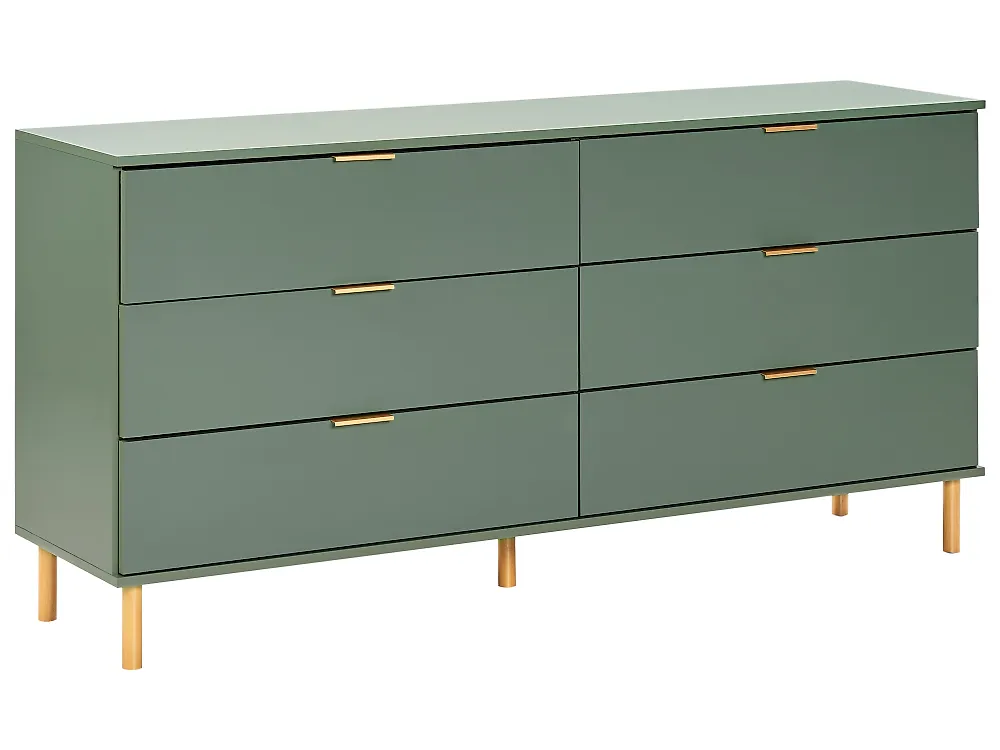 Kommode mit 6 Schubladen WALPOLE Grün