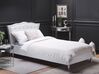 Bílá kožená postel Chesterfield s úložištěm 90x200 cm METZ_799456