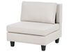 5 Seater Right Hand Modular Fabric Corner Sofa with Ottomane Light Beige UNSTAD_925402