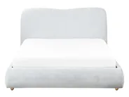 Ottoman Bed BLAGNAC Fabric Light Grey 140 x 200 cm (EU Double)_1009318