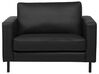 Soffgrupp 2-sits soffa + fåtölj läder svart SAVALEN_725559
