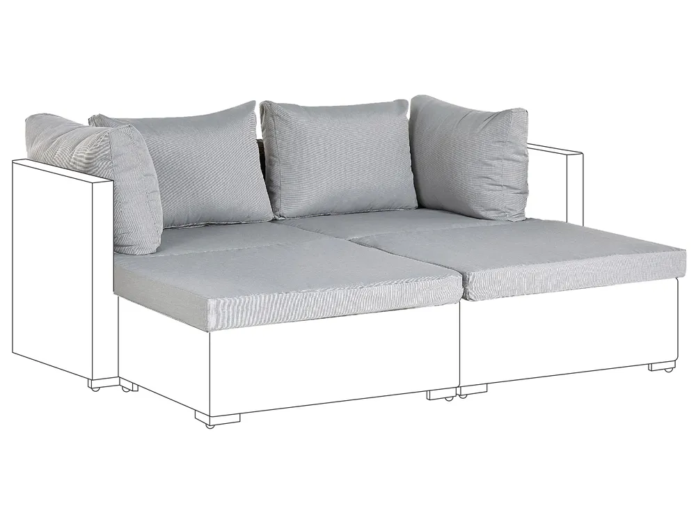 Set di 2 federe 30 x 50 cm, effetto lino, per esterni, impermeabili, decorative, colore blu, grigio, legno, a strisce, per interni ed esterni Set di 2 federe 30 x 50 cm, effetto lino, per esterni, impermeabili, decorative, colore blu, grigio, legno, a strisce, per interni ed esterni