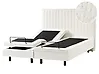 Adjustable Bed Boucle DUKE II 160 x 200 cm (EU King Size) Off-White