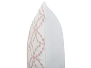 Set of 2 Decorative Cushions VERBENA 45 x 45 cm Cotton Pink Geometric Pattern_770278