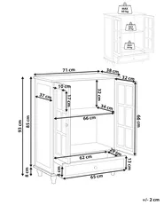 Glass Display Sideboard CARLET 71 cm White_968134