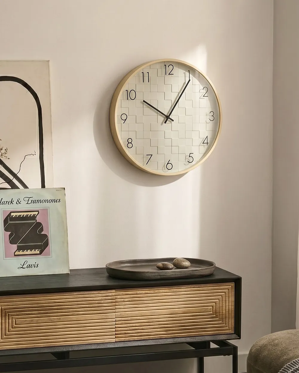 Wandklok CREUSE 40 cm Wit