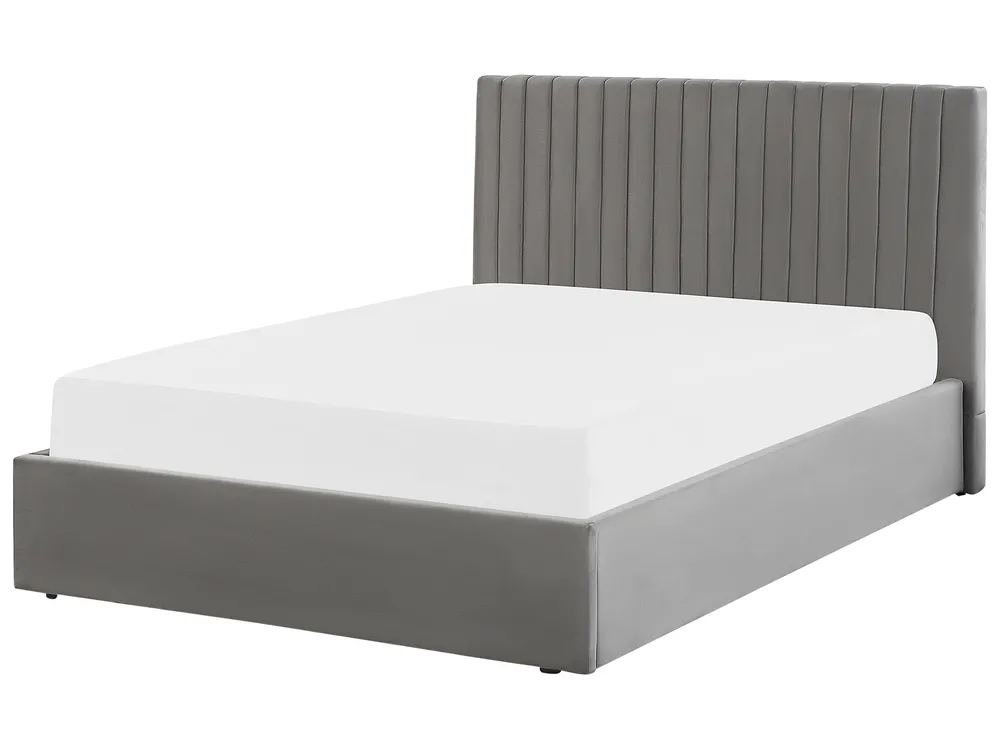 Ottoman Bed VION Velvet Grey 140 x 200 cm (EU Double)_826741