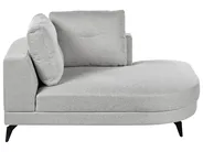 Chaise Longue YURI Faux Linen Grey_1021597