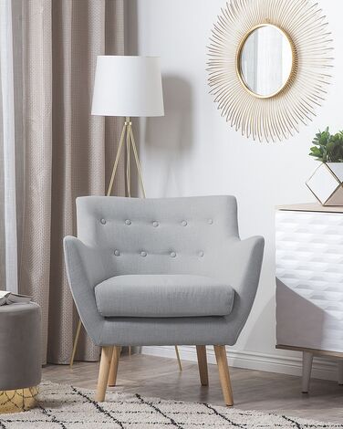 Fabric Armchair Grey DRAMMEN