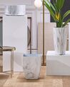 Vaso di fiori effetto marmo bianco quadrato 28 x 28 x 34 cm MIRO_772757