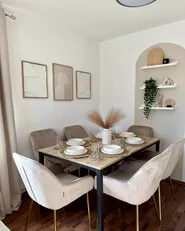 Set di 2 sedie da pranzo LOVERNA Velluto Beige_983419